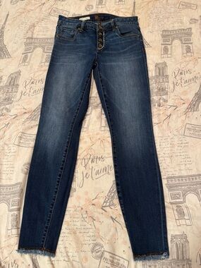 KUT from the Cloth Button-Fly Brigitte Ankle Skinny Jeans size 4